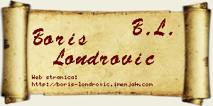 Boris Londrović vizit kartica